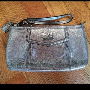 MOVING SALE! Soft shimmer leather Coach wristlet